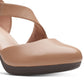 Clarks Ambyr Glow Assimétrico Comfort Scarpin Feminino Marrom Tamanho 10 M