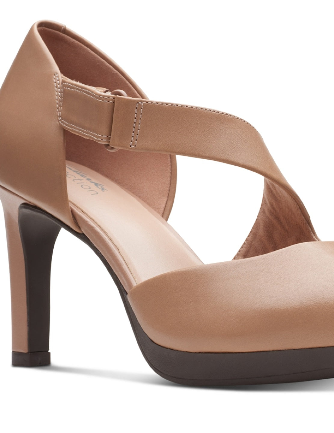 Clarks Ambyr Glow Assimétrico Comfort Scarpin Feminino Marrom Tamanho 10 M