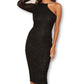 Vestido feminino AX Paris com decote em V e alças finas, preto, tamanho 13