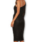 Vestido feminino AX Paris com decote em V e alças finas, preto, tamanho 13