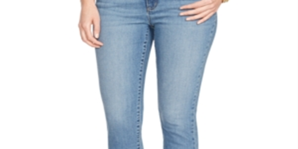 Calça Jeans Ralph Lauren Classic Slim Stretch Crop Feminina Azul Tamanho 22W