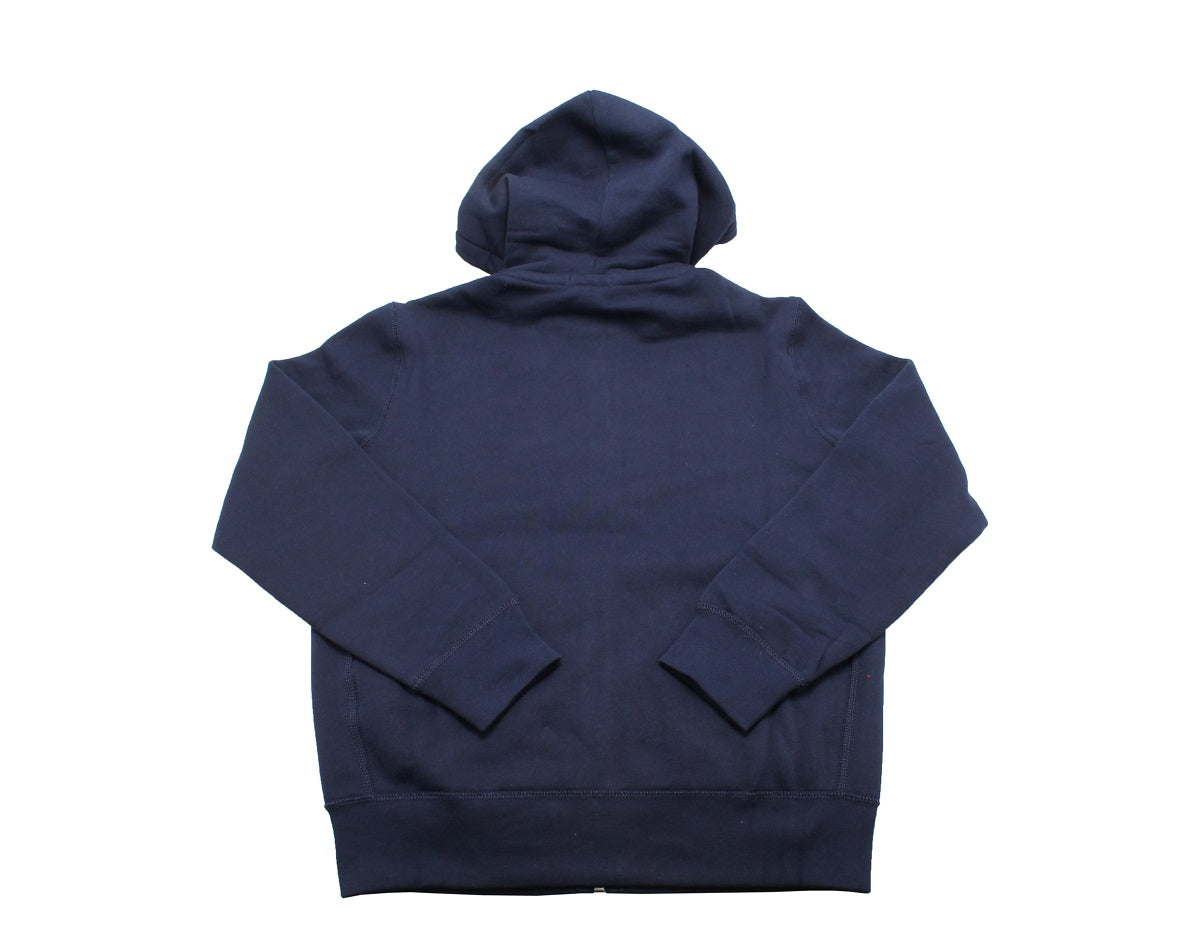 Polo Ralph Lauren Moletom com capuz masculino clássico com zíper e lã, azul, tamanho grande