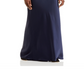 Vestido de cetim azul marinho feminino Amsale tamanho 14