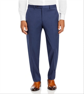 Calça social masculina regular fit da Bloomingdale's, azul, tamanho 44
