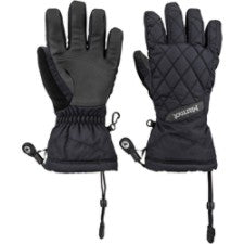 Luvas impermeáveis ​​Marmot Moraine femininas, pretas, tamanho pequeno