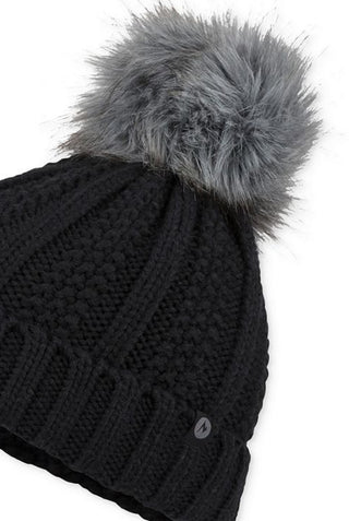 Chapéu Marmot Bronx Pom Pom Feminino Preto Tamanho Regular