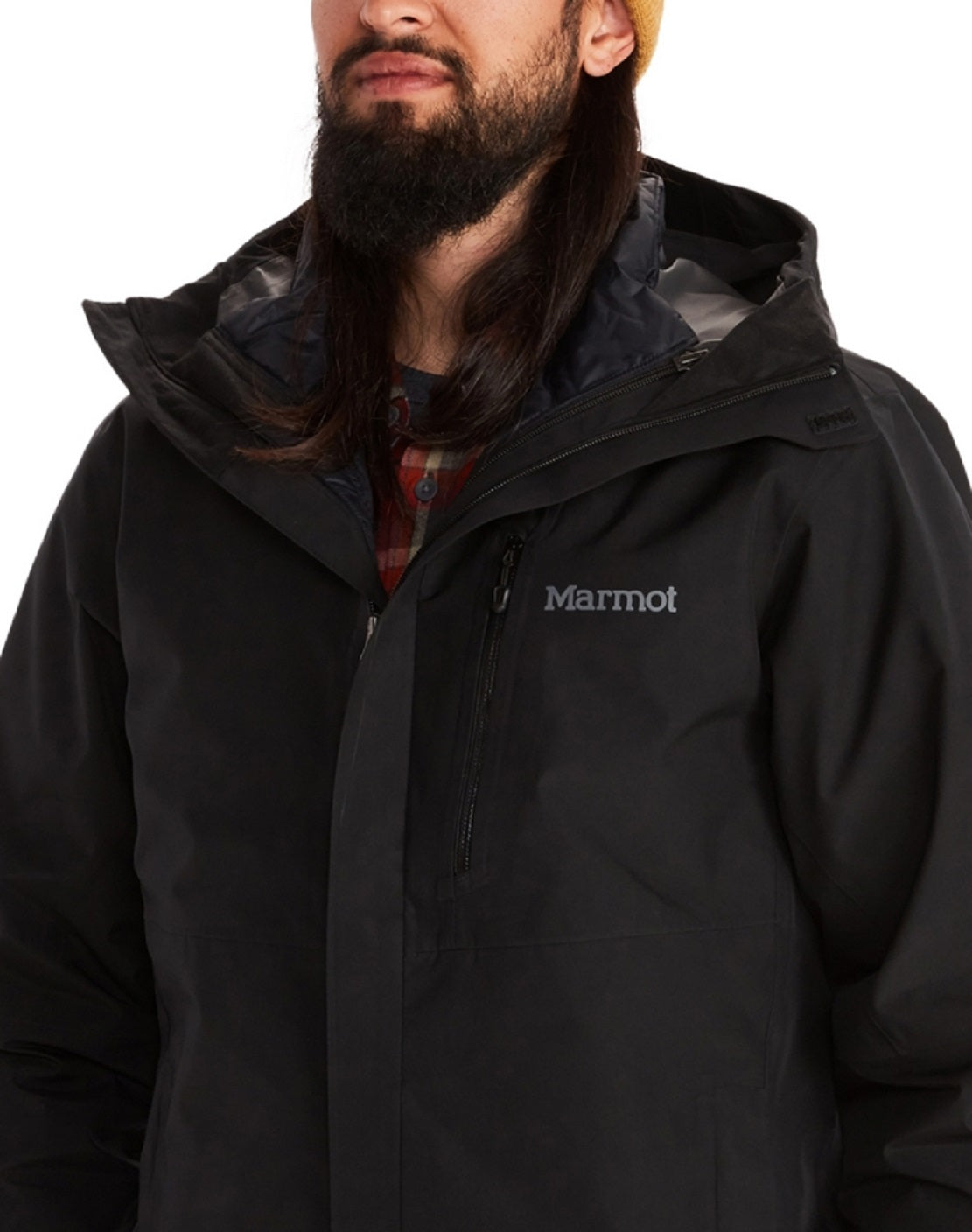 Jaqueta masculina minimalista Marmot preta tamanho grande