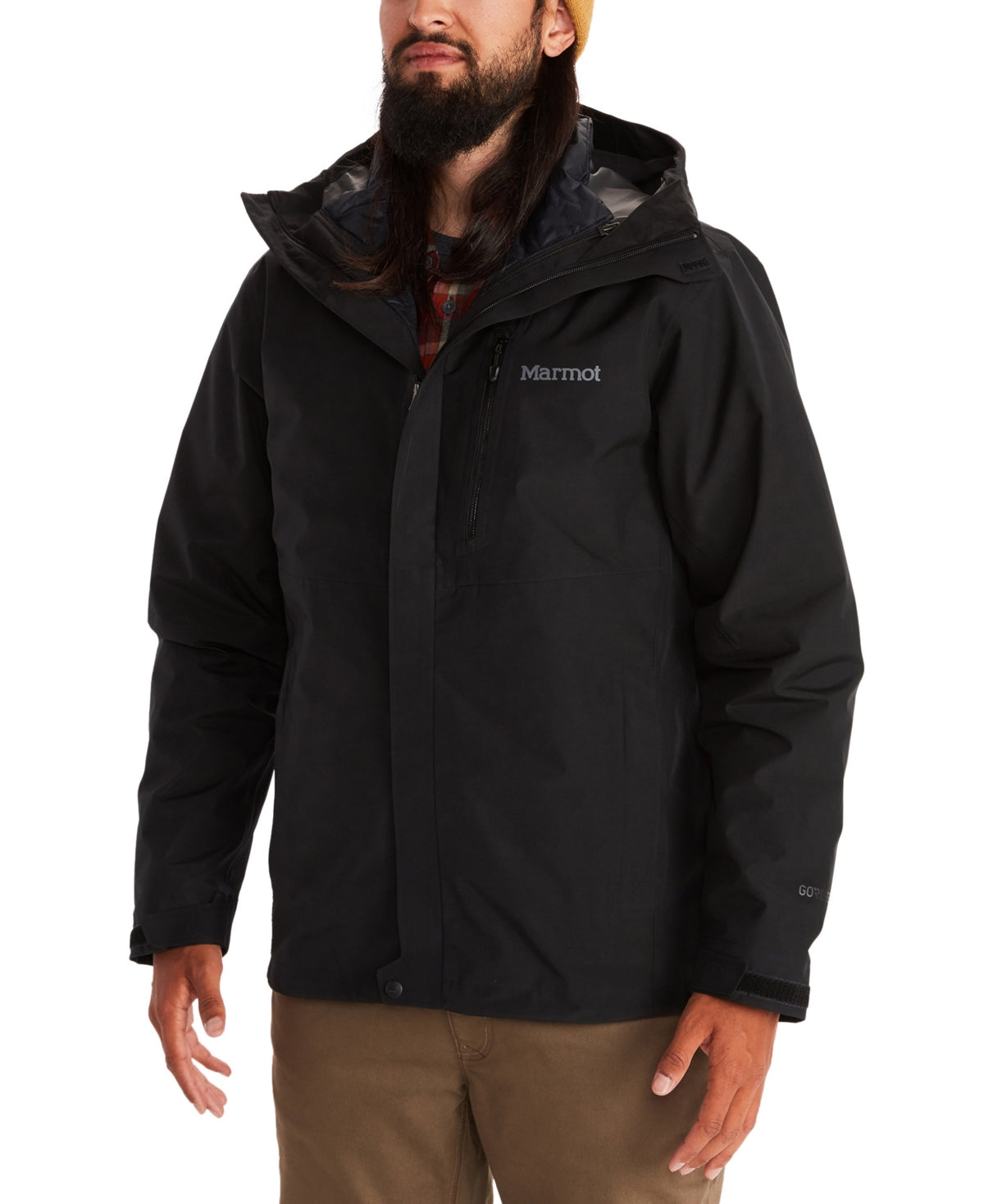 Jaqueta masculina minimalista Marmot preta tamanho grande