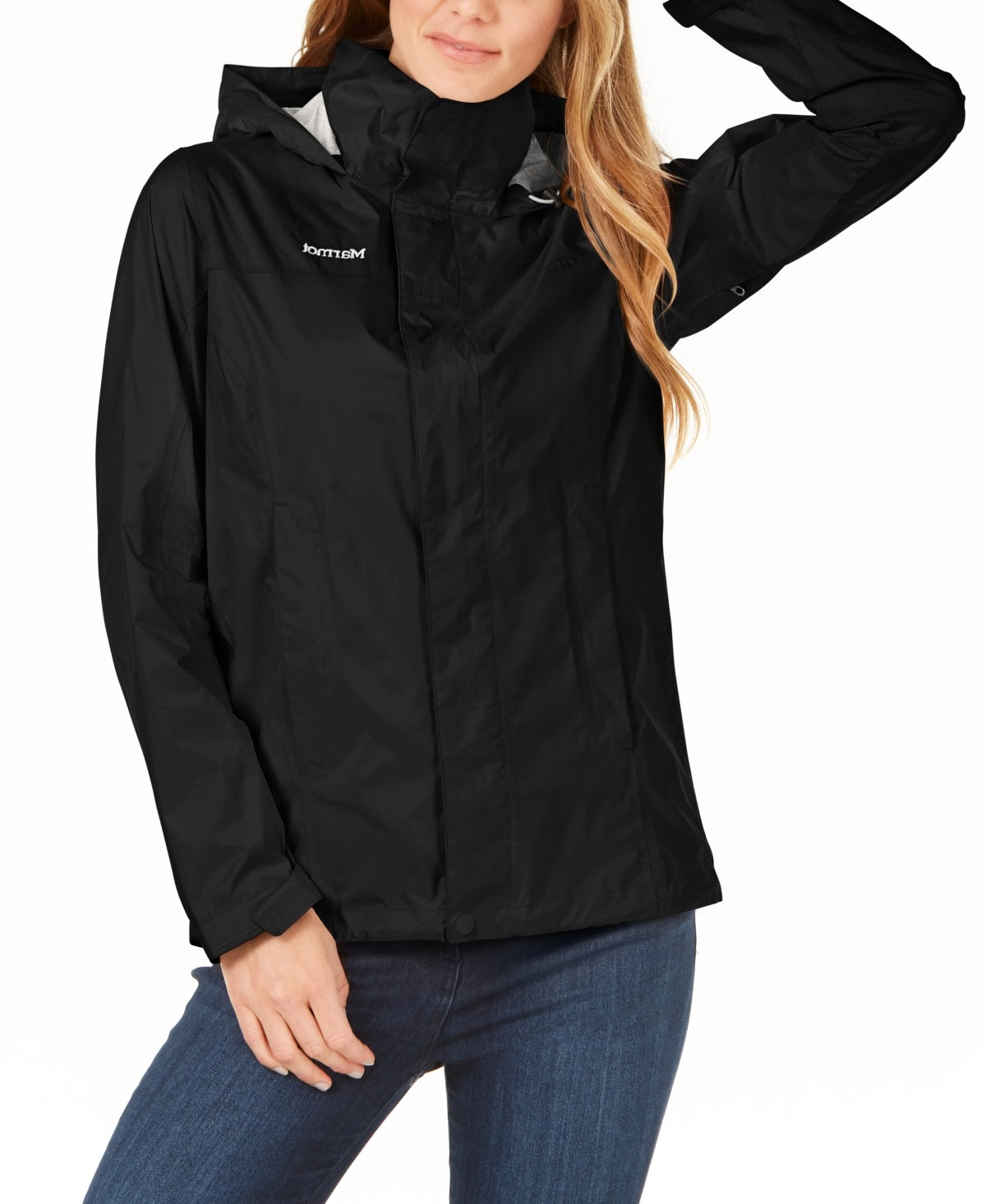 Jaqueta de chuva Precip Eco feminina Marmot, preta, tamanho médio