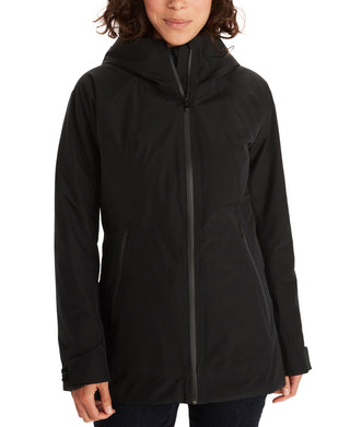 Jaqueta Gore-Tex com Capuz Solaris Feminina Marmot Preta Tamanho Médio
