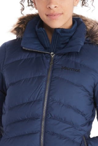 Jaqueta Marmot Ithaca Down Feminina Azul Tamanho Médio