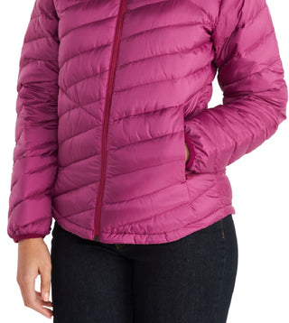 Jaqueta de plumas Highlander feminina Marmot rosa tamanho pequeno