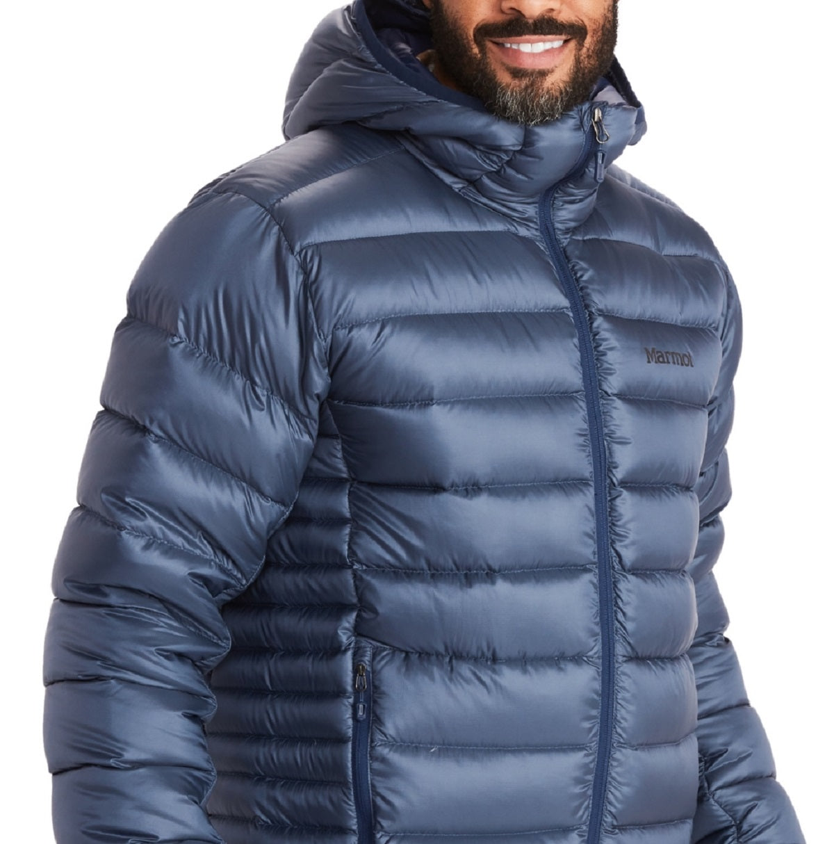 Jaqueta Marmot Hype Down Puffer Masculina Azul Tamanho Médio