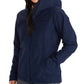 Jaqueta de chuva minimalista com capuz Marmot feminina, azul, tamanho X-S