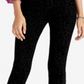 Calça jeans skinny feminina Rachel Roy com estampa animal e veludo, preta, tamanho 32
