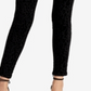 Calça jeans skinny feminina Rachel Roy com estampa animal e veludo, preta, tamanho 32