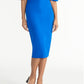 Vestido feminino Rachel Roy com decote em V e babados, azul, tamanho extrapequeno