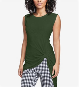 RACHEL Rachel Roy Feminino Twisted High Low Top Verde Tamanho Médio