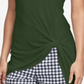 RACHEL Rachel Roy Feminino Twisted High Low Top Verde Tamanho Médio