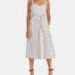 Vestido de verão feminino RACHEL Rachel Roy com estampa justa e evasê, branco, tamanho 8