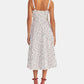 Vestido de verão feminino RACHEL Rachel Roy com estampa justa e evasê, branco, tamanho 8