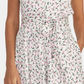 Vestido de verão feminino RACHEL Rachel Roy com estampa justa e evasê, branco, tamanho 8