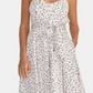 Vestido de verão feminino RACHEL Rachel Roy com estampa justa e evasê, branco, tamanho 8