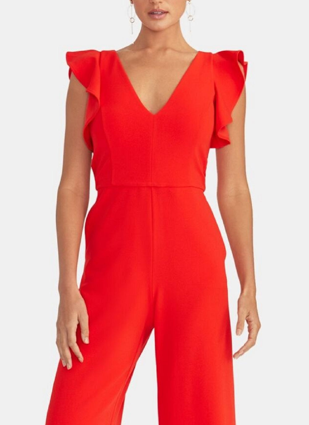Macacão curto feminino Rachel Roy com decote em V e alças finas para festa, tamanho X-S