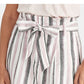 Saia reta listrada de linho Ania feminina Rachel Roy, rosa, tamanho 2