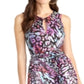 Vestido de coquetel feminino Rachel Roy Hani de cetim com estampa animal, preto, tamanho 0