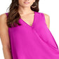 Blusa feminina Rachel Roy Surplice Fúcsia Tamanho P