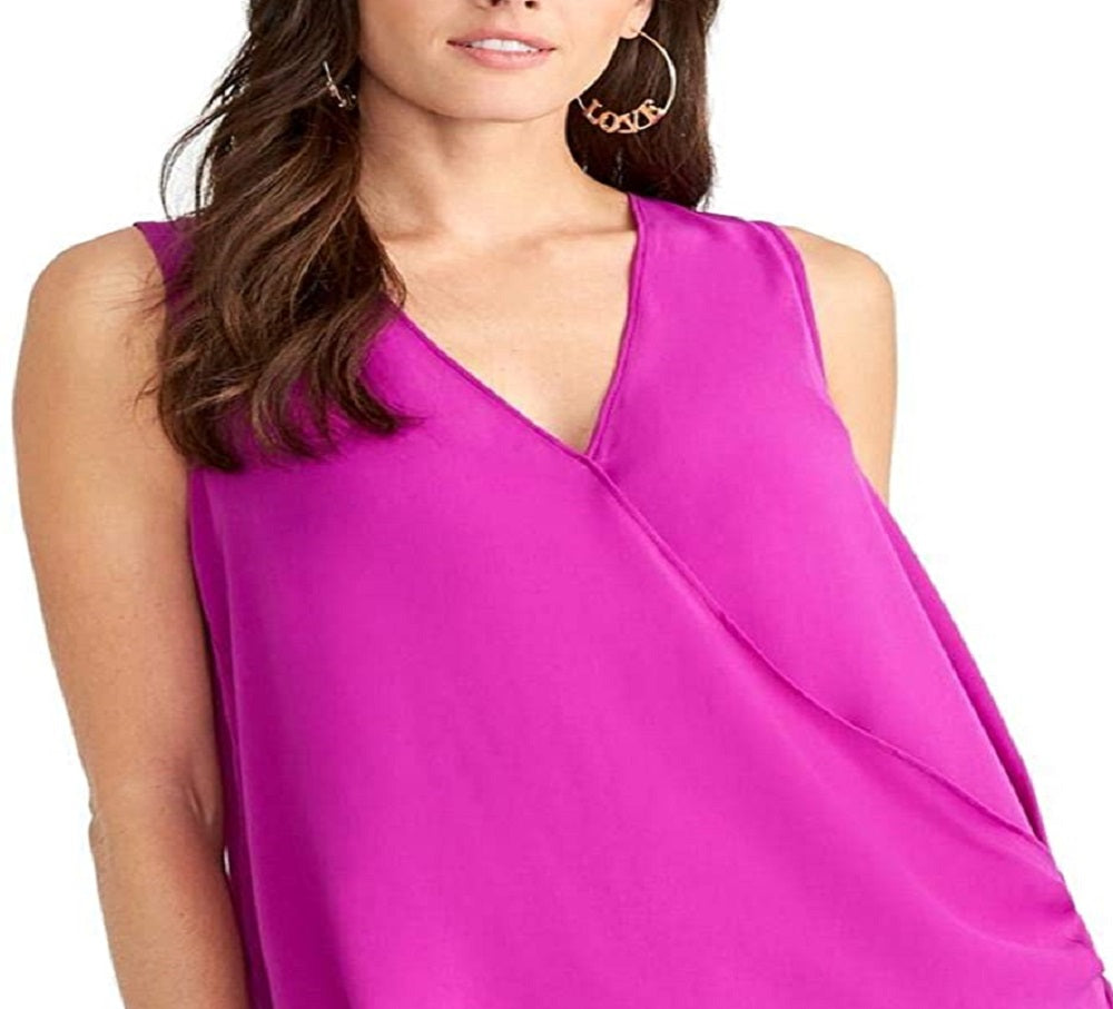 Blusa feminina Rachel Roy Surplice Fúcsia Tamanho P