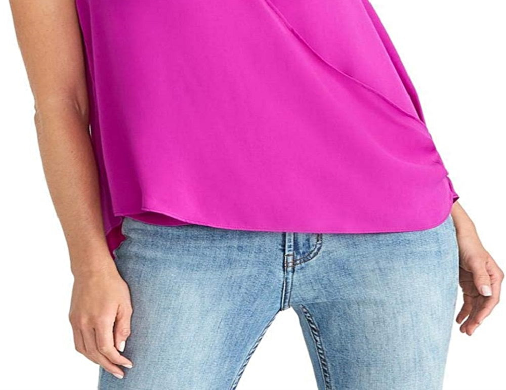 Blusa feminina Rachel Roy Surplice Fúcsia Tamanho P