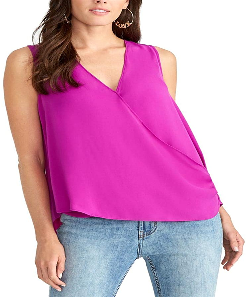Blusa feminina Rachel Roy Surplice Fúcsia Tamanho P