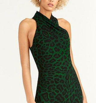 Vestido Halter Estampado Sem Mangas Feminino Rachel Roy Verde Tamanho XX-G