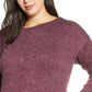 Suéter túnica com zíper feminino Rachel Roy, roxo, tamanho 3X