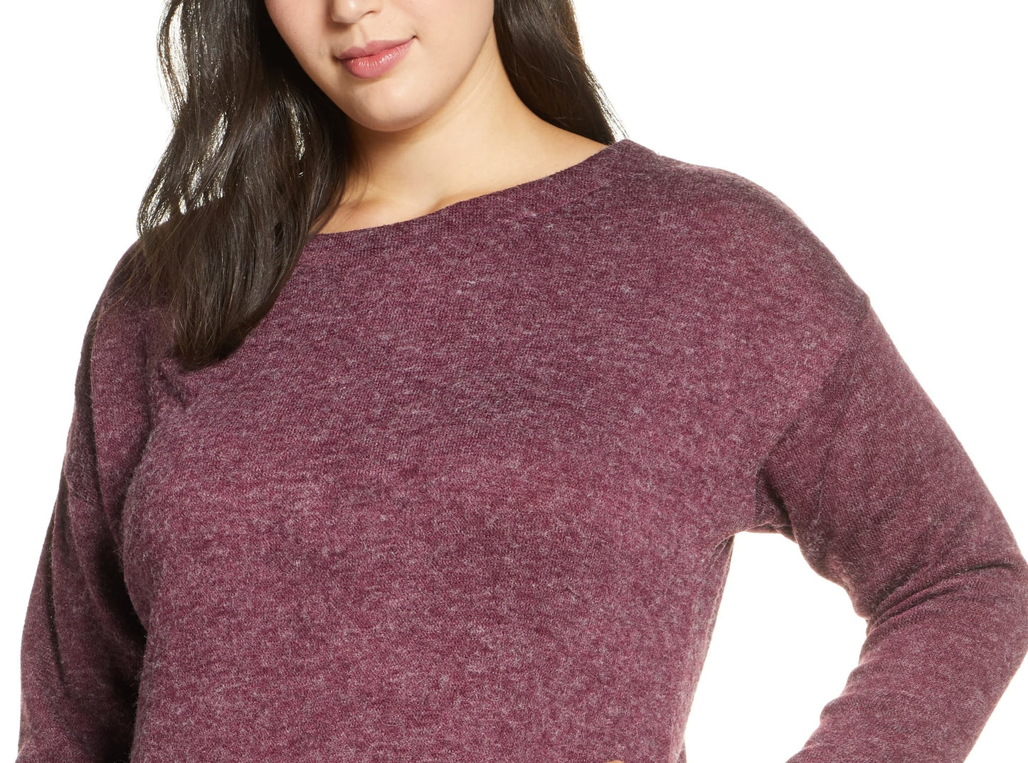 Suéter túnica com zíper feminino Rachel Roy, roxo, tamanho 3X