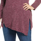 Suéter túnica com zíper feminino Rachel Roy, roxo, tamanho 3X