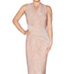 Vestido midi listrado sem mangas Rachel Roy feminino marrom tamanho XX-G