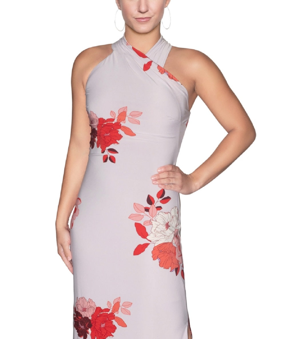 Vestido longo feminino cruzado com alças cruzadas Rachel Roy, roxo, tamanho XX-G