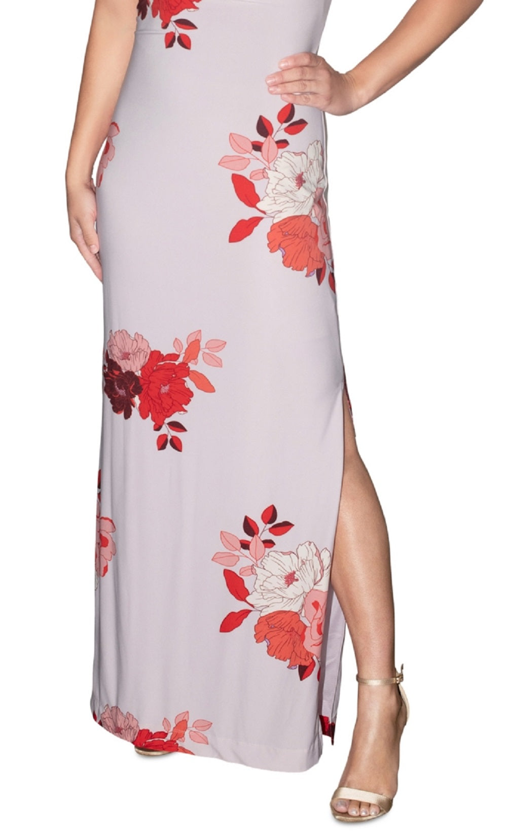 Vestido longo feminino cruzado com alças cruzadas Rachel Roy, roxo, tamanho XX-G