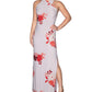 Vestido longo feminino cruzado com alças cruzadas Rachel Roy, roxo, tamanho XX-G