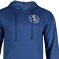 Moletom com capuz masculino Salt Life Skull and Hooks Azul Tamanho Grande