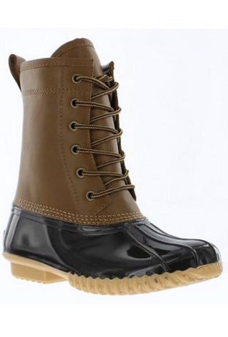 Botas de chuva Sporto Ariel de couro sintético até o tornozelo, tamanho 7 M, marrom