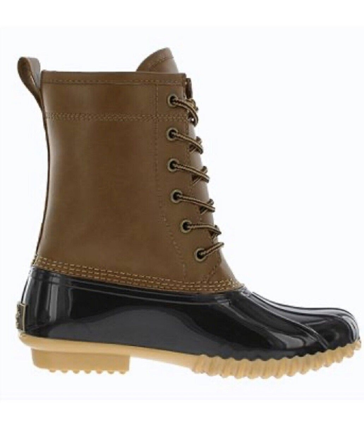 Botas de chuva Sporto Ariel de couro sintético até o tornozelo, tamanho 7 M, marrom