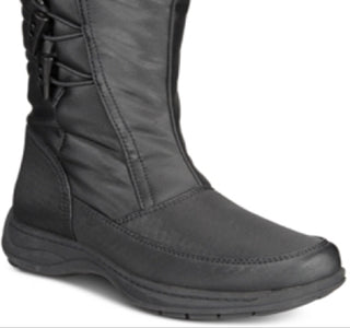 Botas de inverno Sporto Dana Mid Calf femininas, pretas, tamanho 6,5 M
