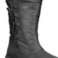 Botas femininas Sporto Dana com bico fechado e cano médio para clima frio, pretas, tamanho 10 M