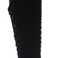 Botas Khmobu Femininas com Acabamento em Botões Rosa, Pretas, Tamanho 8,5 M