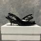 Alexander Mcqueen Sapatos de salto alto gatinho com pontas pretas tamanho 4 para mulheres