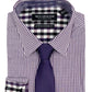 Camisa social masculina Nick Graham Modern Fit e gravata roxa tamanho 15x34x35